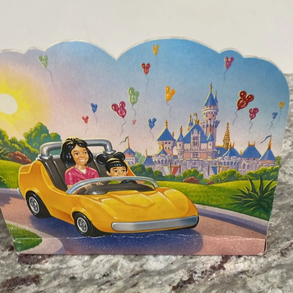 Disneyland NWOT Autopia Collectible Yellow Car “Classic” Disney Chevron Car - Picture 6 of 16